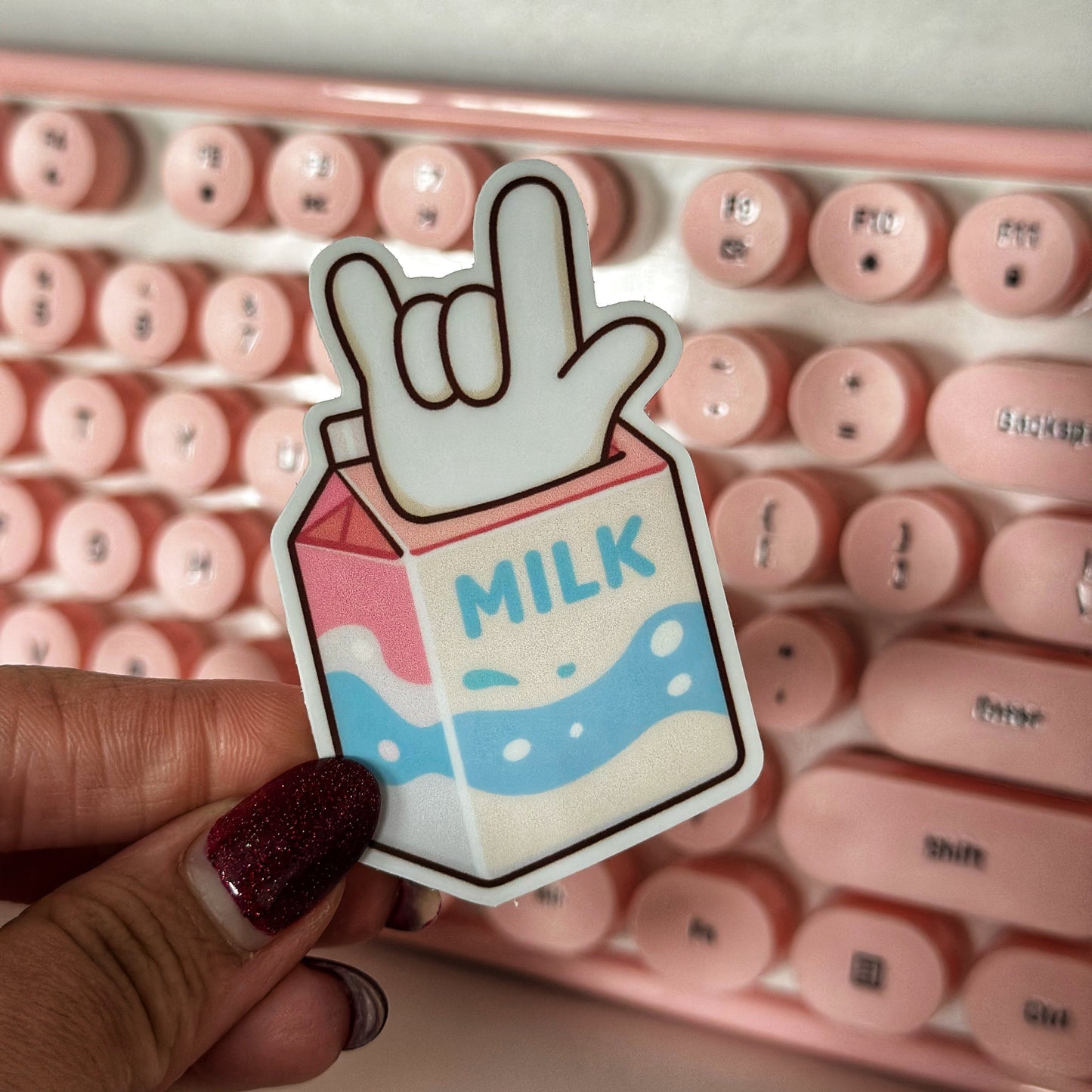 Milk ILY Sticker