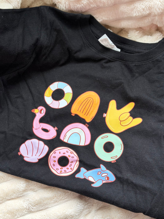 Summer ILY - 7T Black Toddler Tee