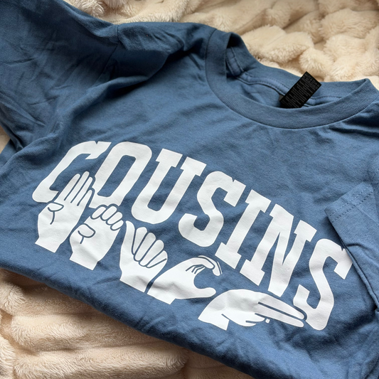 Cousins Beach- S Denim Youth Tee