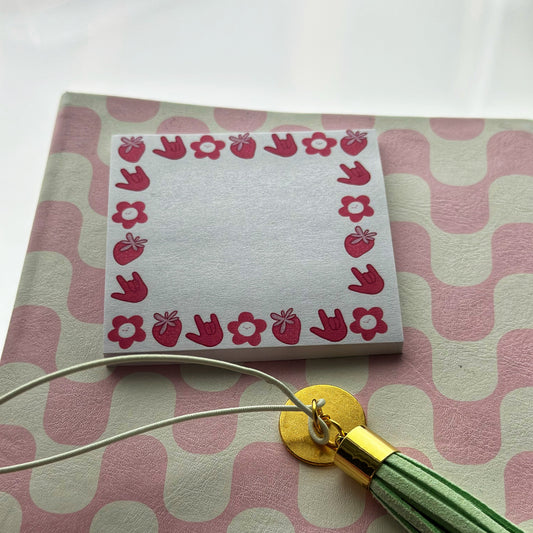 Strawberry ILY Sticky Notes