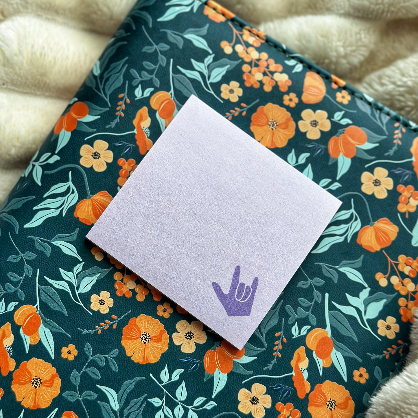 Purple ILY Sticky Notes