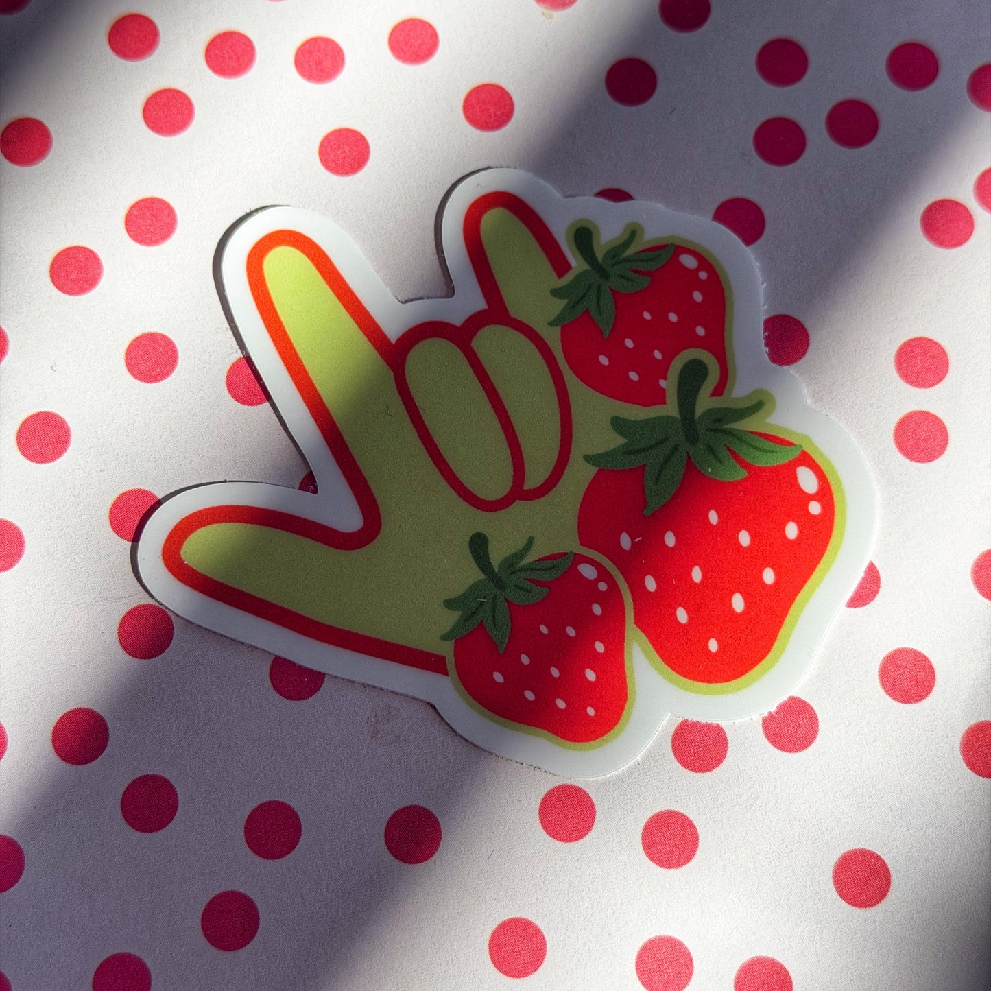 Strawberry ILY Sticker