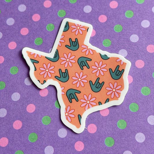 Texas ILY Sticker