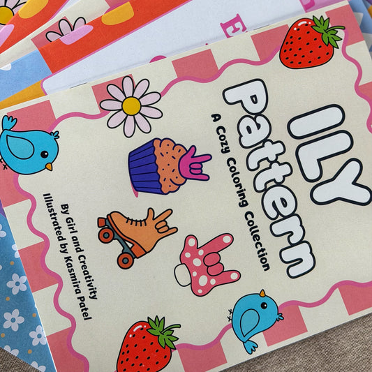 ILY Pattern Coloring Book