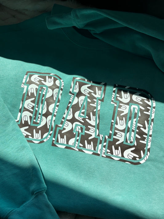 Dad ILY - L Seafoam Crewneck