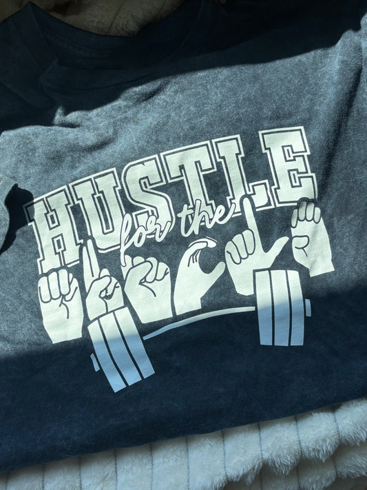 Hustle For The Muscle - L Dye Blue Tee