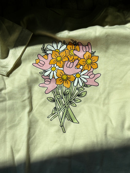 Flower ILY Toddler Tee