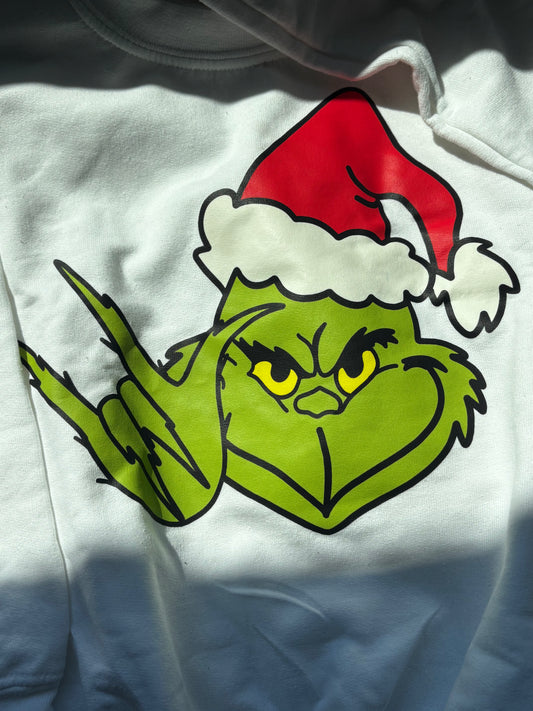 Grinch - S White Youth White Crewneck (NO TAG)