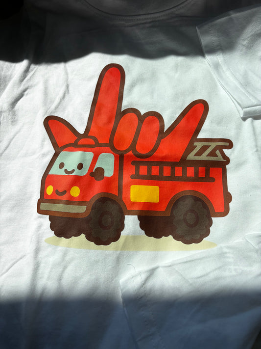 Fire Truck ILY Toddler Tee