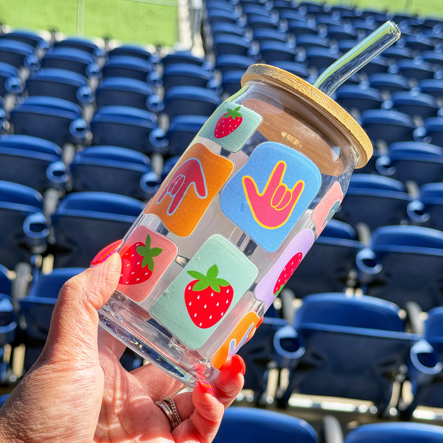 Pastel Strawberry ILY Beer Can