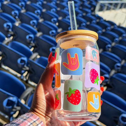 Pastel Strawberry ILY Beer Can