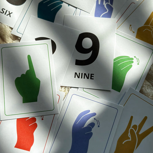 ASL Number Flashcards (1-20)