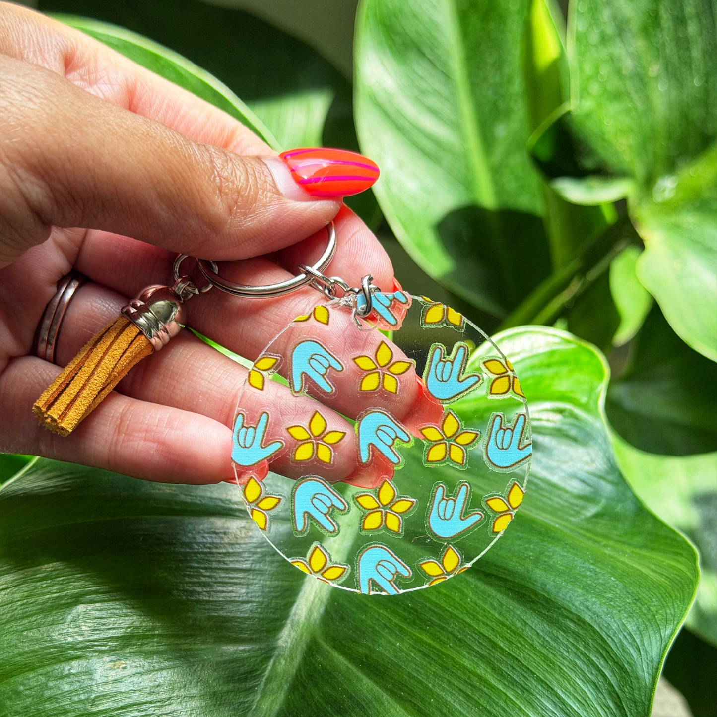 Yellow Petals ILY Acrylic Keychain
