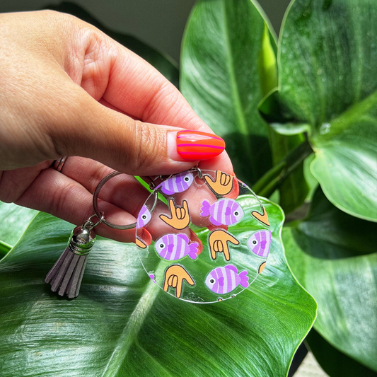 Fish ILY Acrylic Keychain