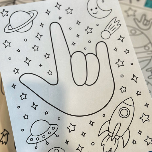Space Adventure Coloring Sheet