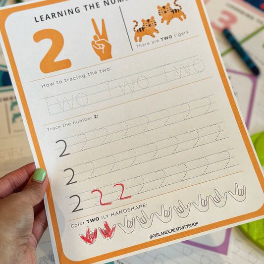 Learn to Count ASL Worksheet