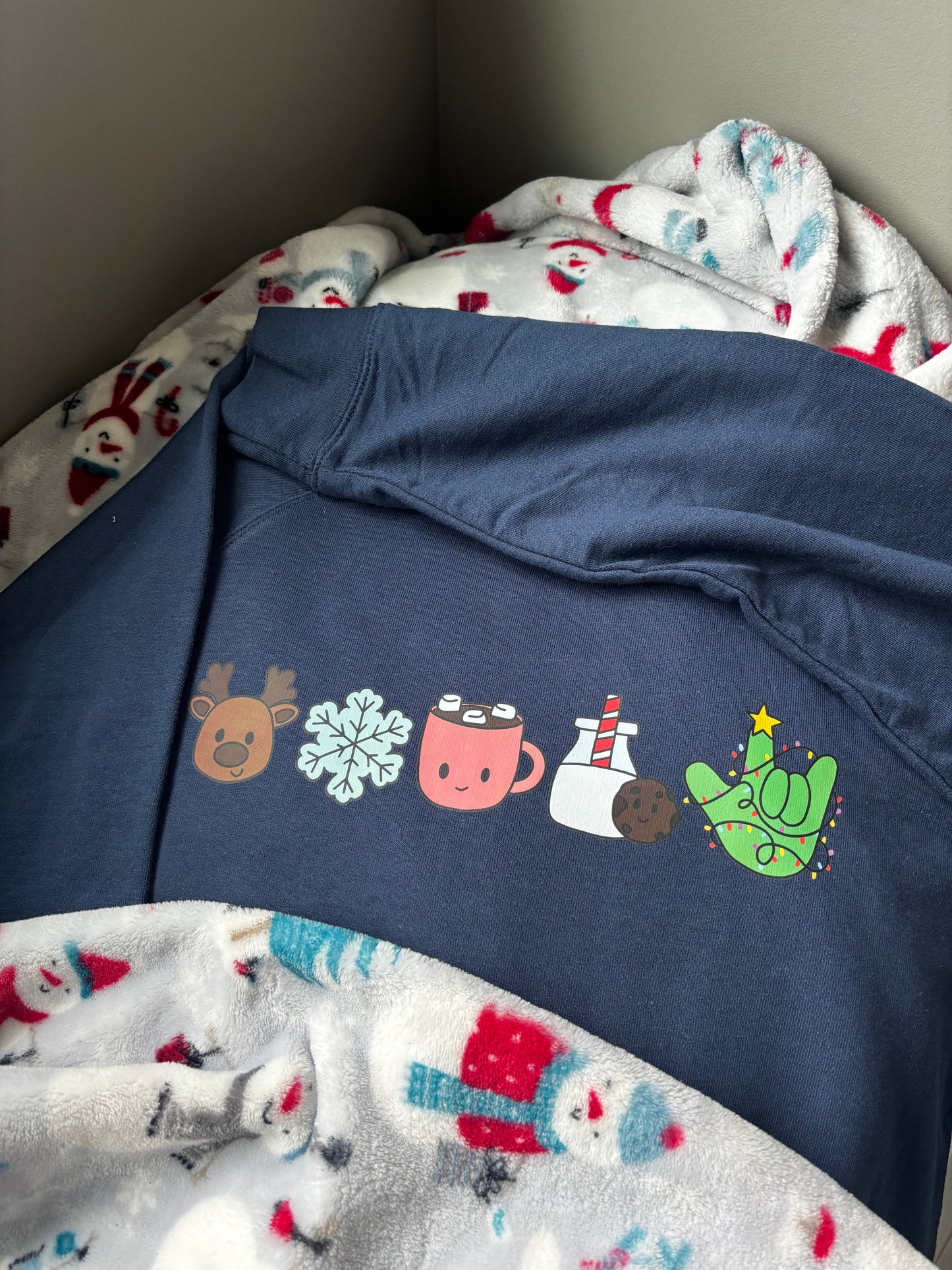 Warmth Christmas - XL Navy Blue Crewneck