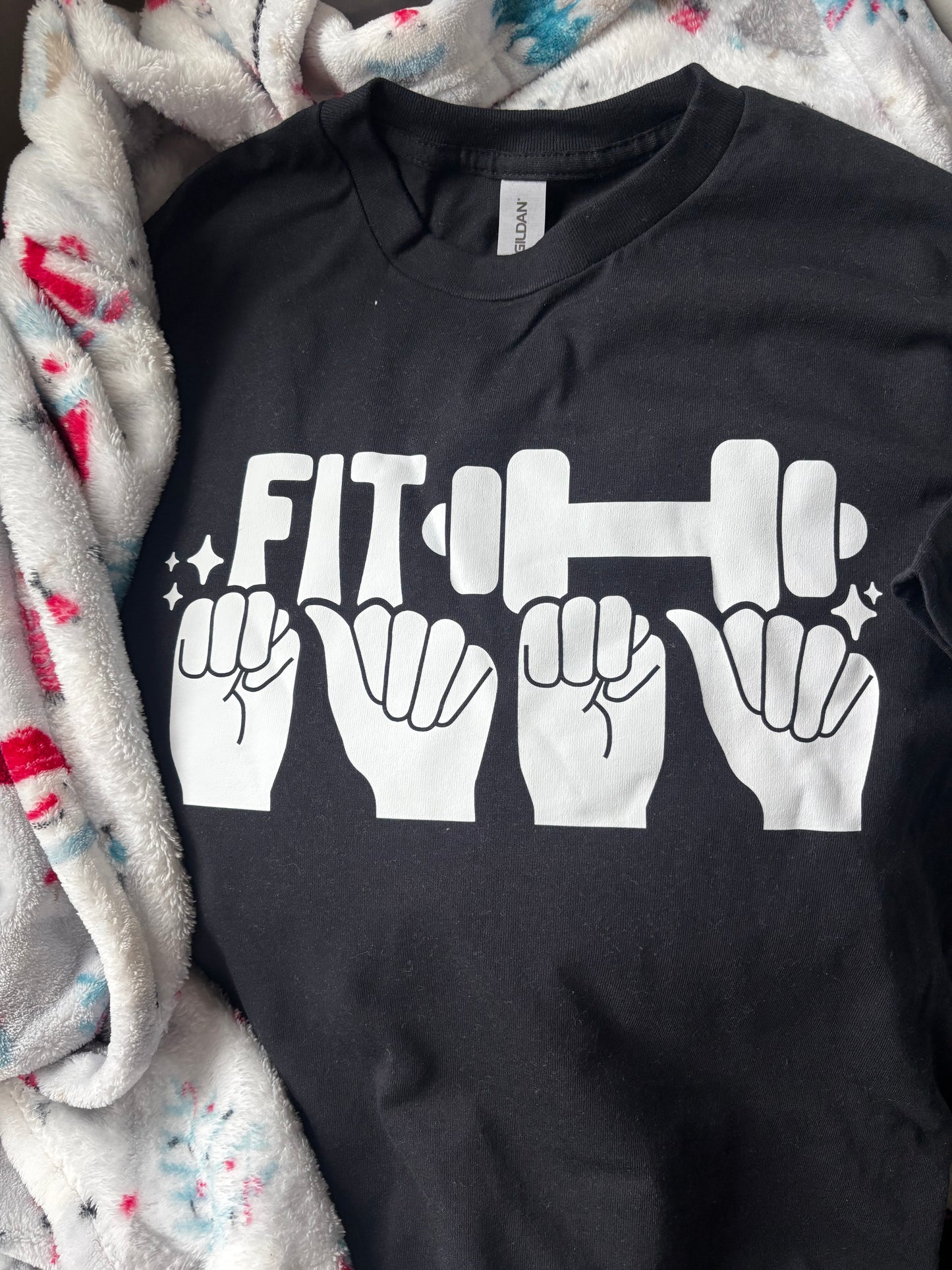 Fit Mama- L Black Tee