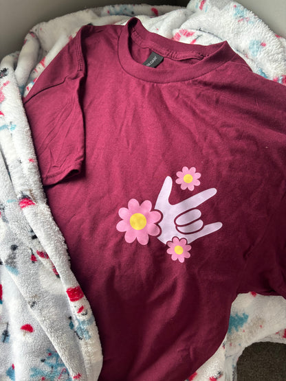 Worry Less - L Maroon Tee