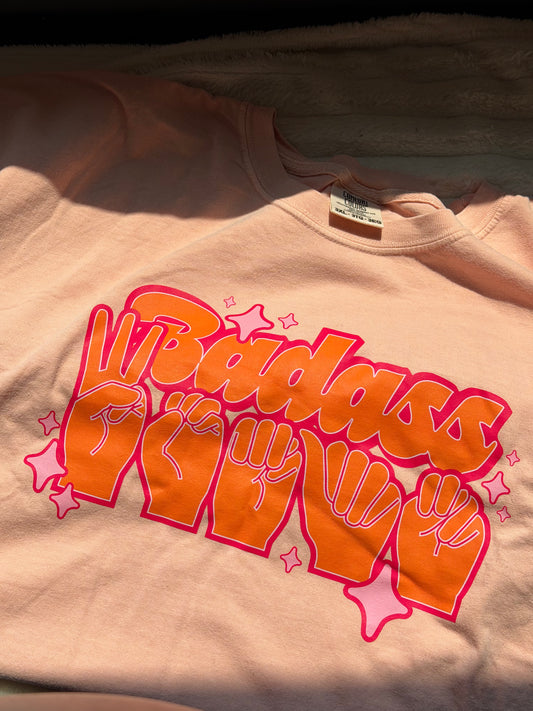Badass Woman - 3XL Peach Tee