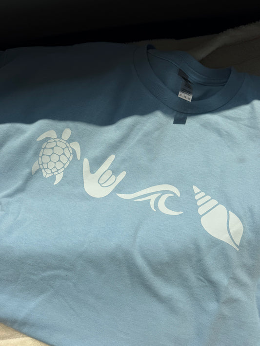 Sea ILY  - 2XL Sky Blue Tee