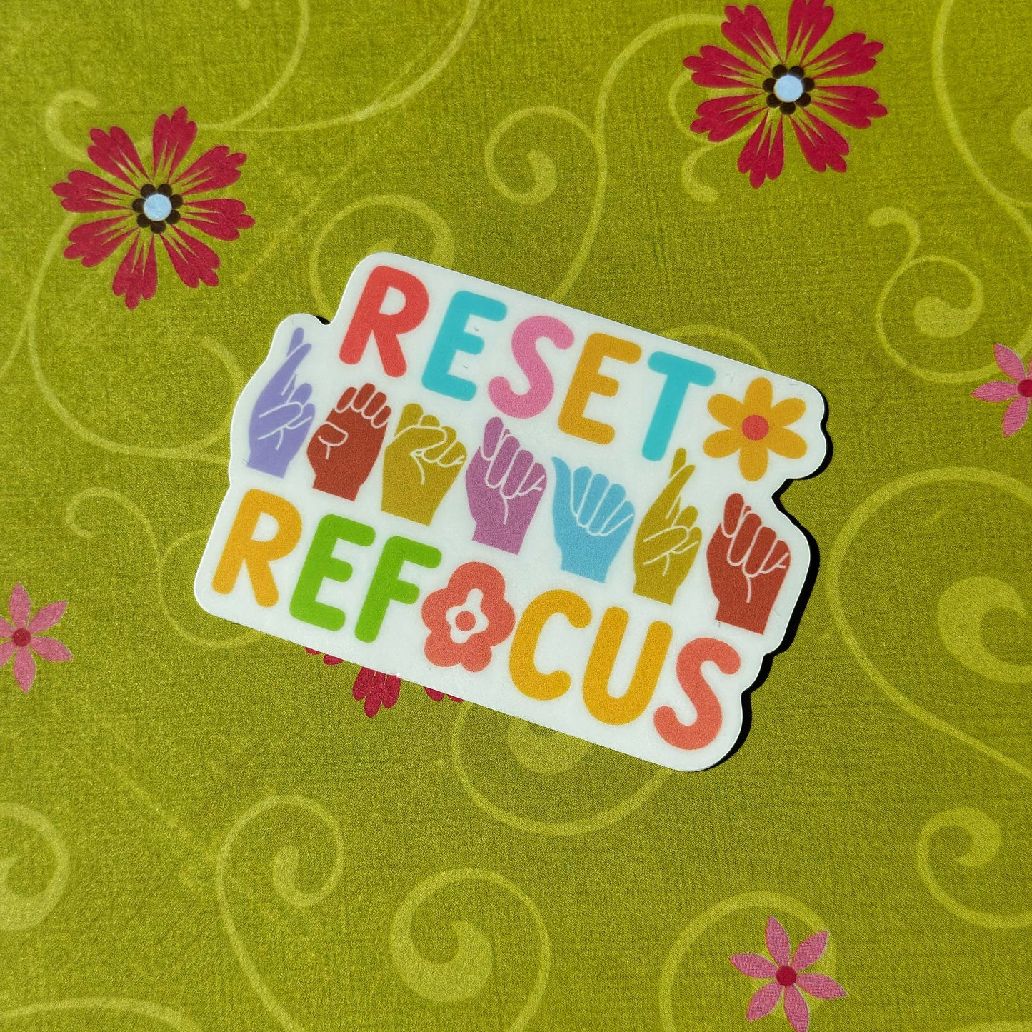 Reset Restart Refocus Sticker