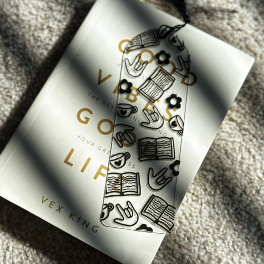 Reading Books ILY Acrylic Bookmark