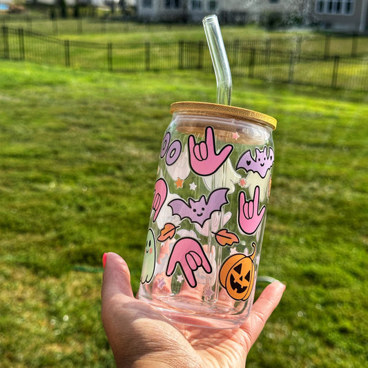 Bat Halloween ILY Beer Can