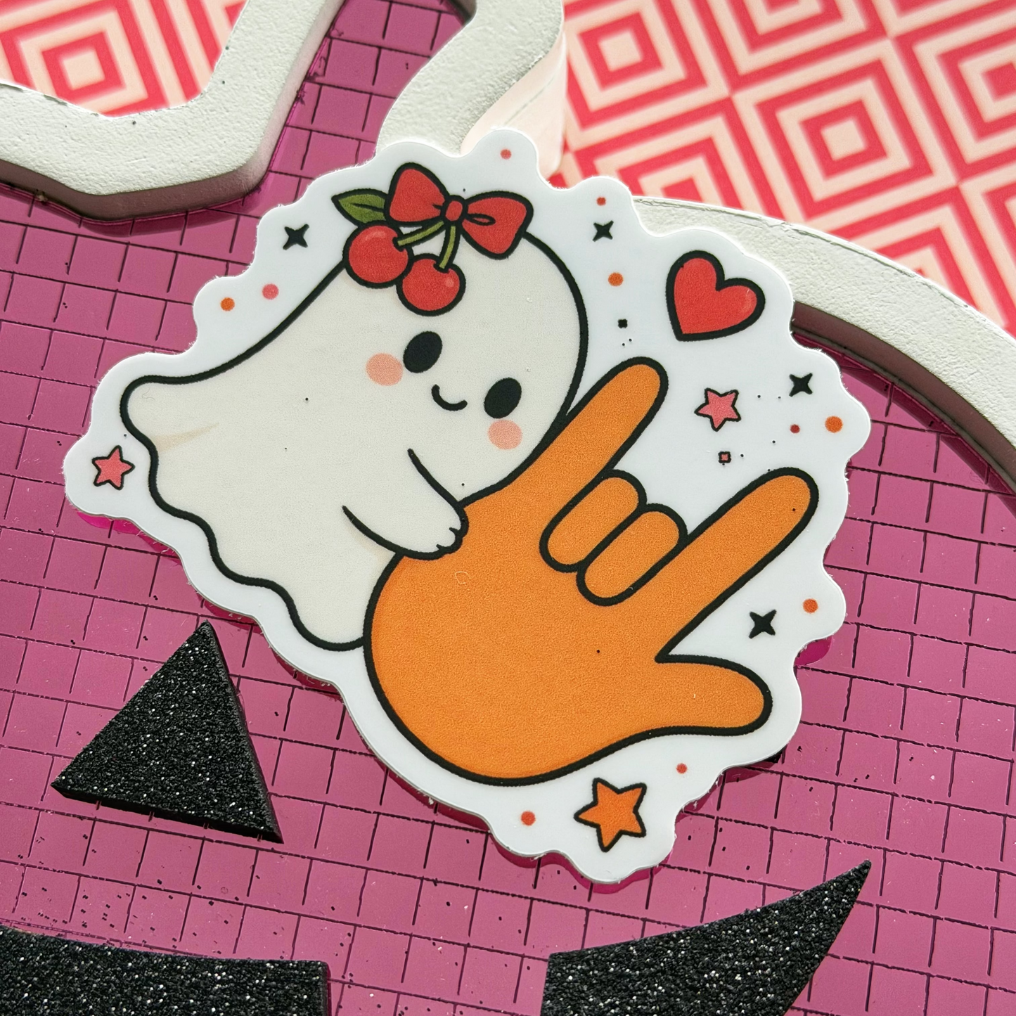 Ghost Hug ILY ILY Sticker