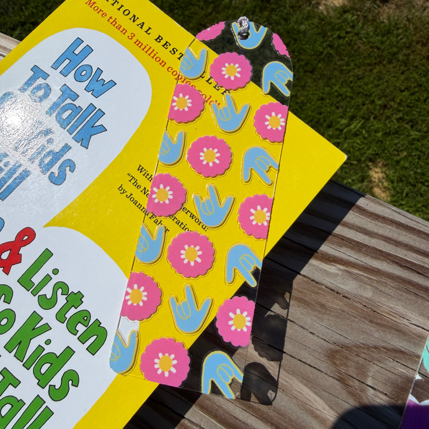 ILY Flower Power Acrylic Bookmark