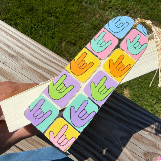Color Pop ILY Acrylic Bookmark