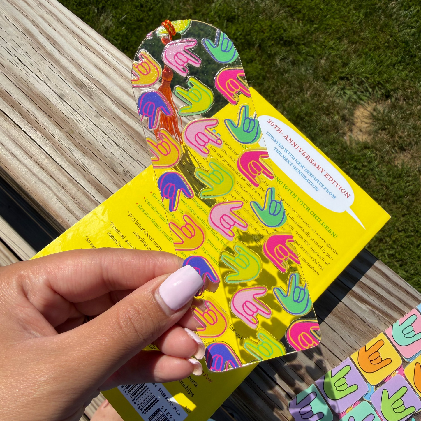 Rainbow ILY Acrylic Bookmark