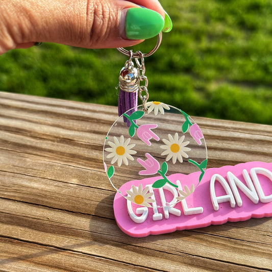ILY Flower Acrylic Keychain