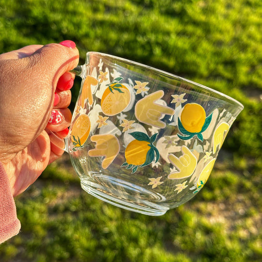 Lemon ILY Glass Mug