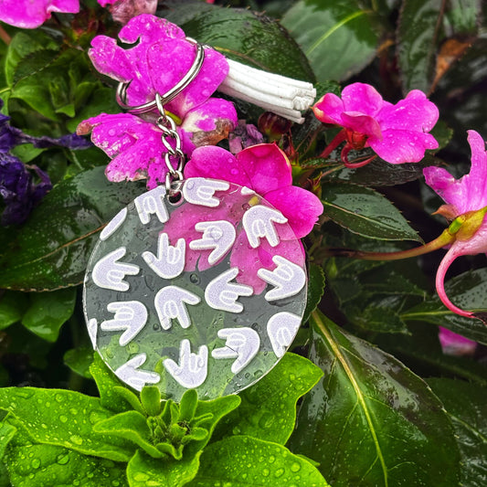 ILY Violet Acrylic Keychain