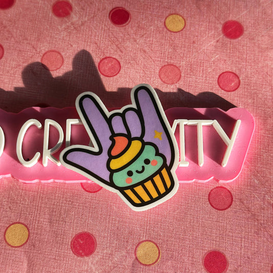 Cupcake ILY Sticker