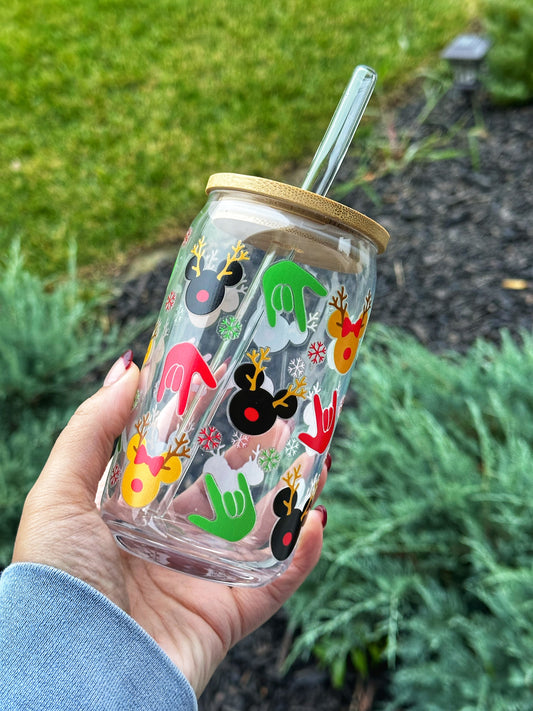 Reindeer Mickey ILY Beer Can