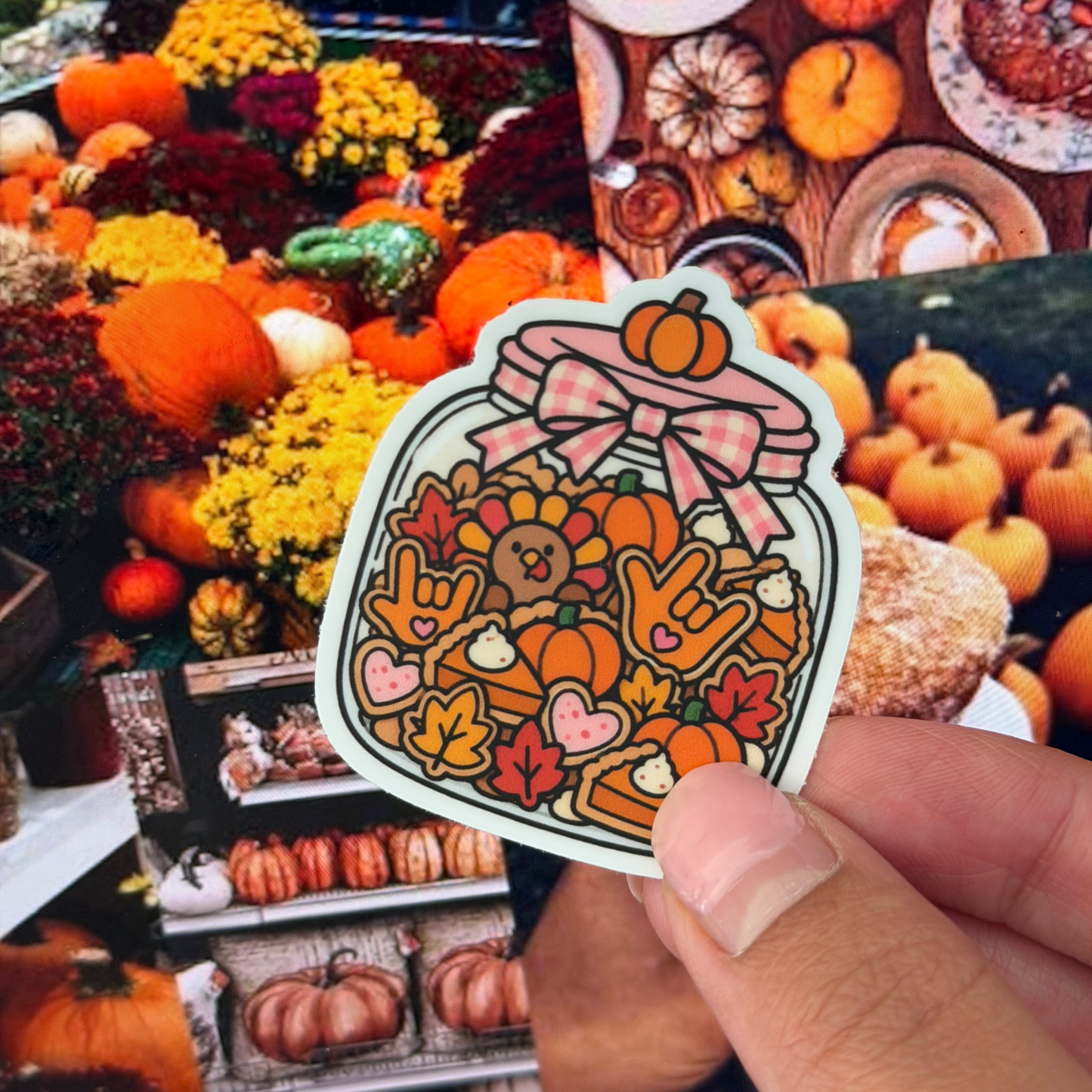 ILY Thankful Cookie Jar Sticker