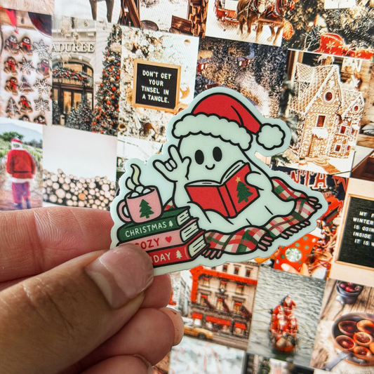 ILY Bookish Ghost Sticker