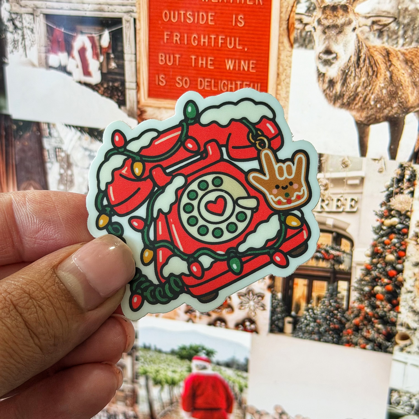 ILY Xmas Phone Sticker