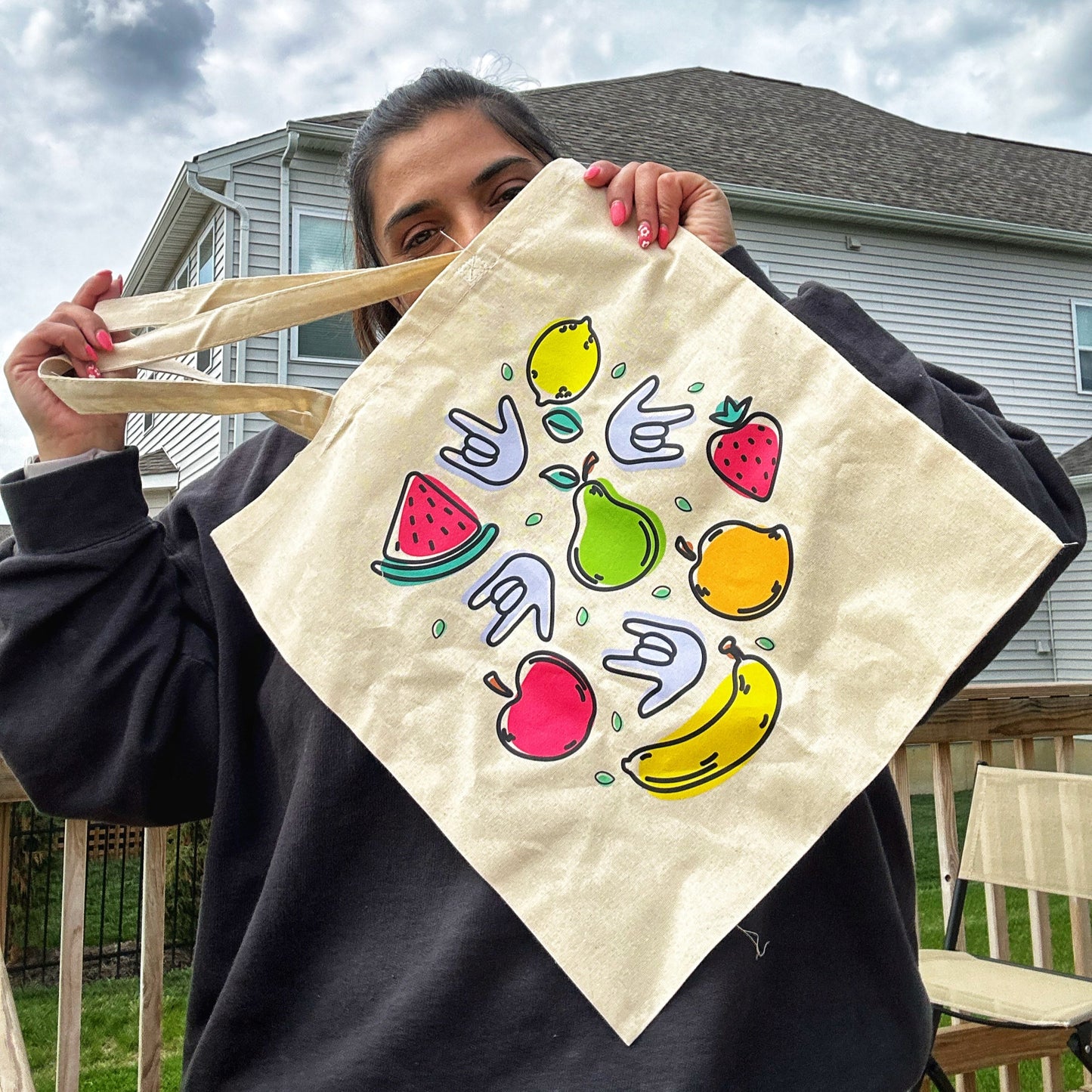 Fruit & ILY Tote Bag