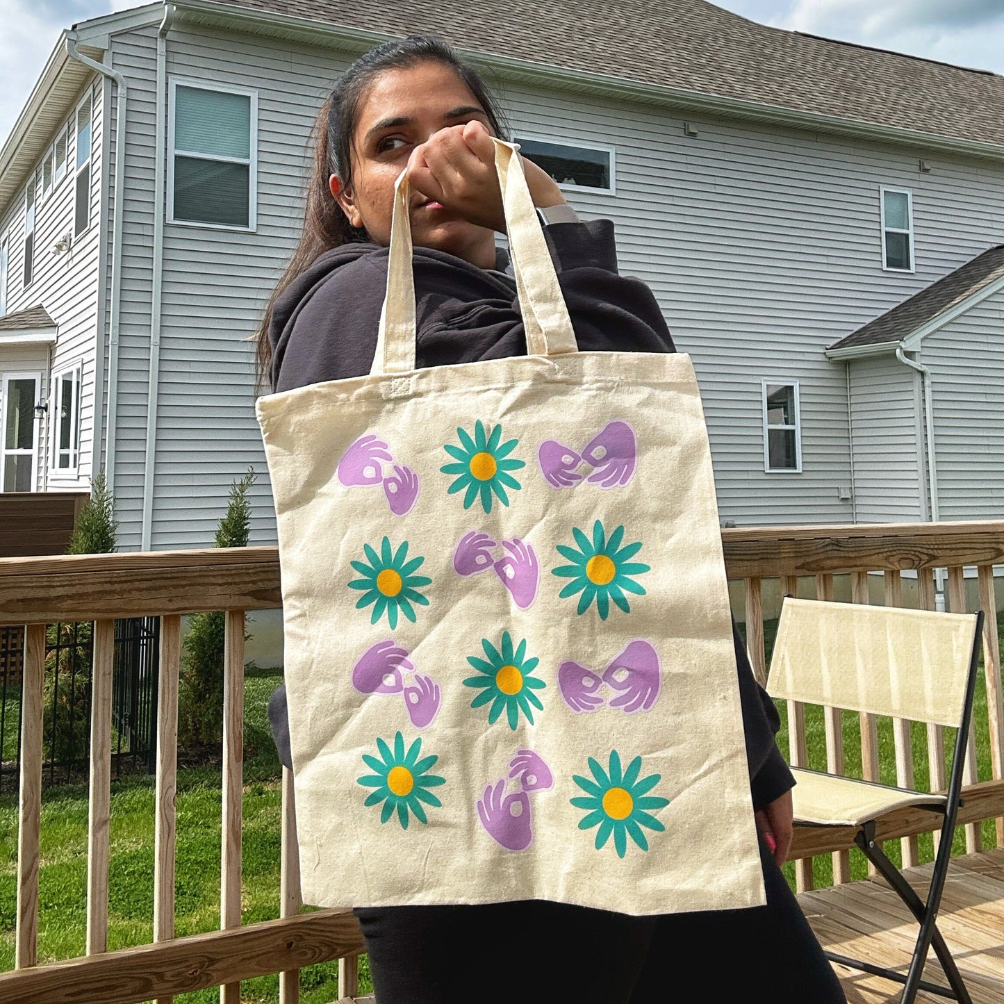 Interpreter & Flower Tote Bag