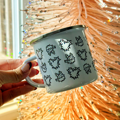 Mickey Christmas Light ILY Enamel Mug