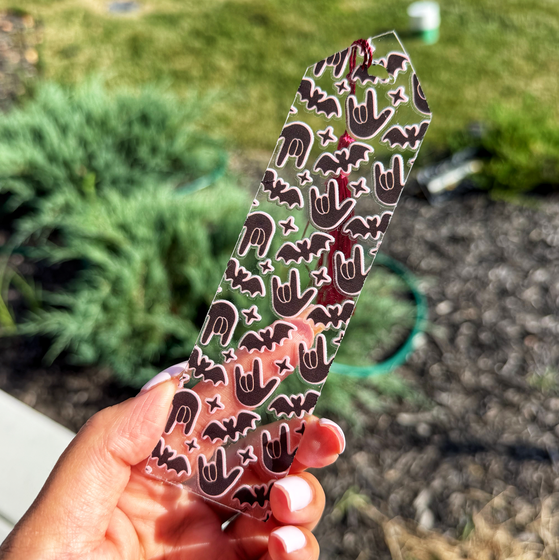Batty ILY Acrylic Bookmark