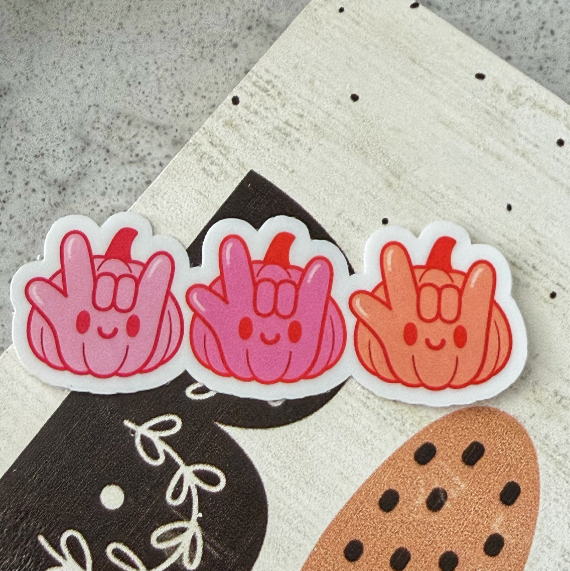 Colorful Pumpkin ILY Sticker