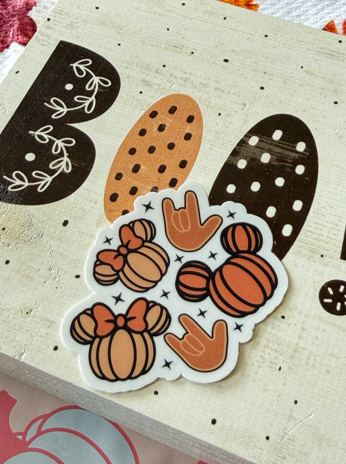 Mickey Fall ILY Sticker
