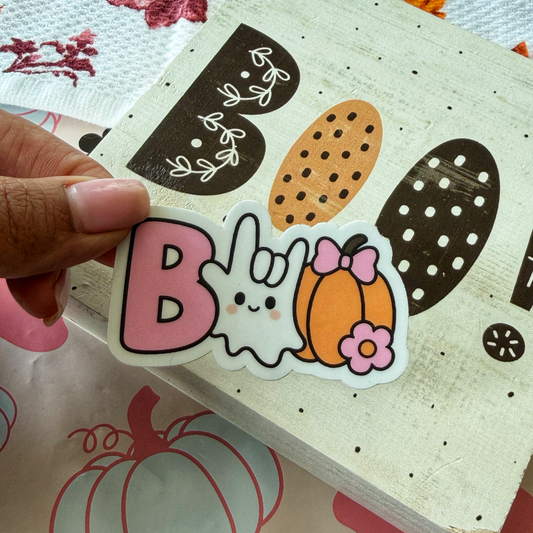 Boo ILY Sticker