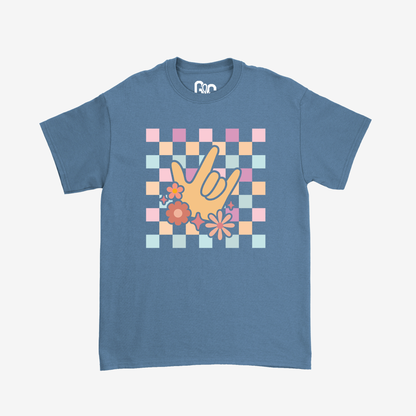 Girl Checkered & ILY Youth Tee