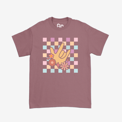 Girl Checkered & ILY Youth Tee