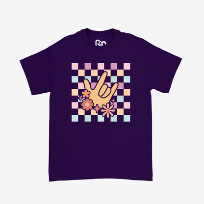 Girl Checkered & ILY Youth Tee